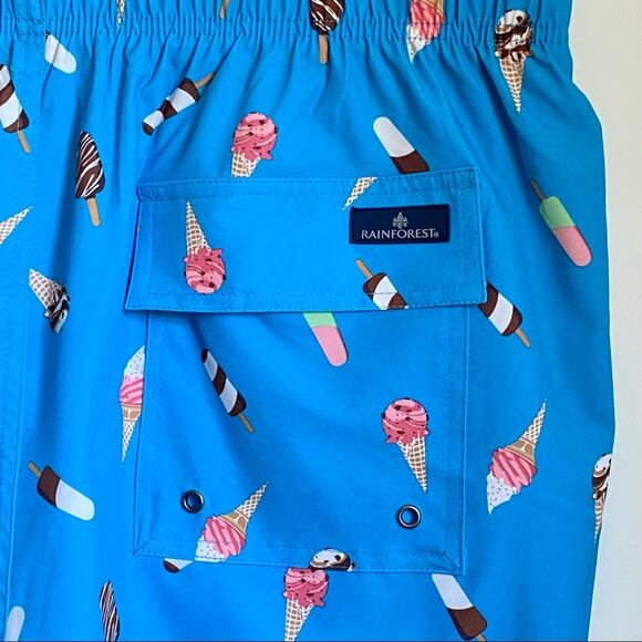 NWT Rainforest Ice Cream Swim Trunks - Picture 3 of 5